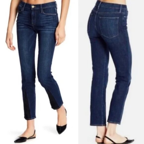 NWT FRAME Le High Straight Leg Dark Wash Jeans - Picture 1 of 6